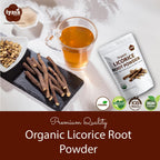 Iyasa Holistics licorice root powder demonstrating natural fine texture