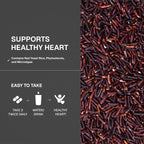 Weider Red Yeast Rice Plus 1200 mg dietary supplement bottle angled display