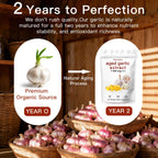 EOQIFJM odorless organic garlic capsules showing supplement facts panel and clean ingredients list
