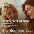 Close up of Herbalicious Licorice Root extract packaging