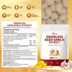 Authentic VivoNu aged garlic extract imported from USA product packaging layout