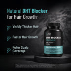 Premium imported hair growth vitamins for men displaying the 1500mg botanical blend properties.