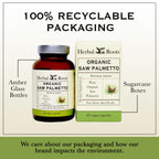 Herbal Roots Organic Saw Palmetto certified organic dietary supplement for natural hair care