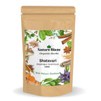 Authentic Asparagus racemosus whole root pieces inside premium brown packaging.