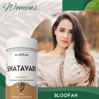 Bloofah Shatavari 180 capsules container showing authentic imported packaging closure