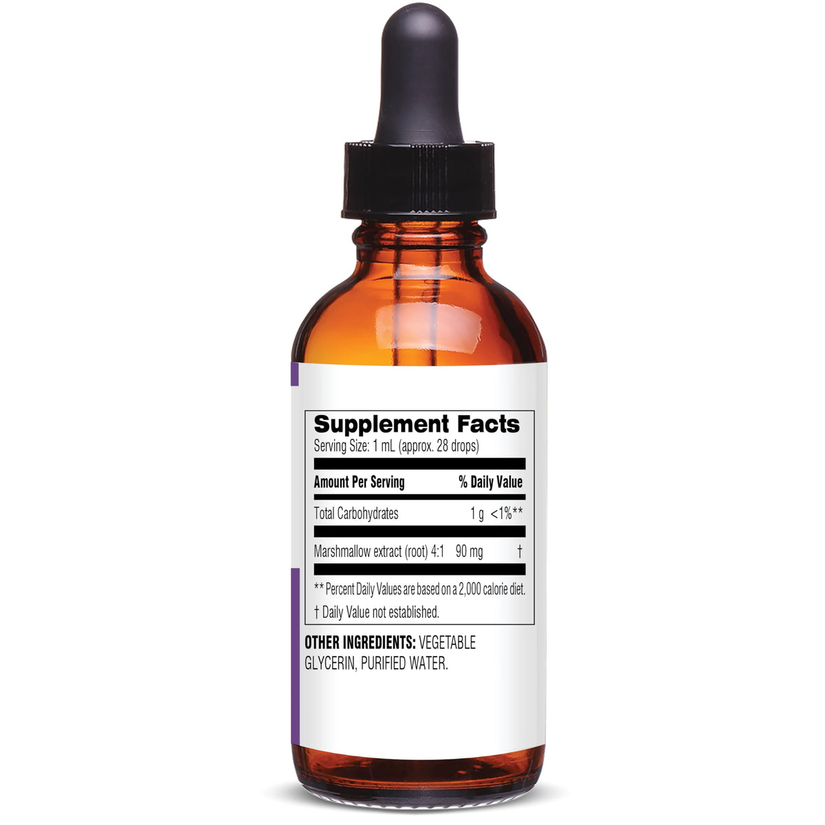 Authentic USA imported marshmallow root liquid extract bottle