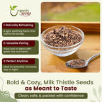 Whole milk thistle seeds silybum marianum showing natural texture