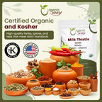 Organic Way brand whole milk thistle seeds four ounce package
