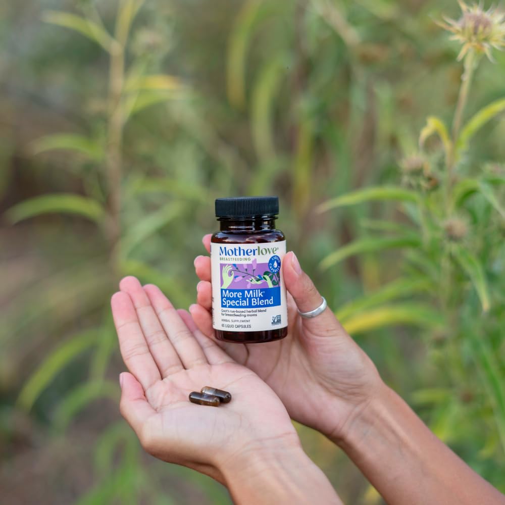 Vegan and non-GMO certified Motherlove lactation support capsules for mothers