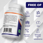 Vitamatic Peppermint oil bottle back label with directions for daily usage instructions