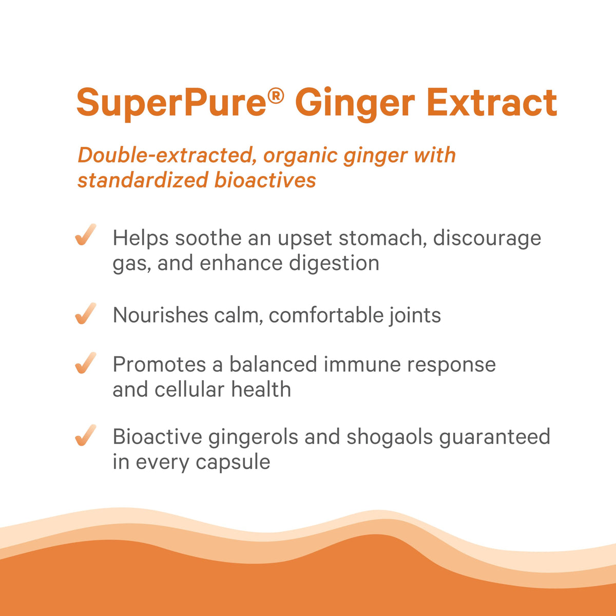 Pure Synergy organic ginger capsules container detailing vegan pullulan capsule specifications