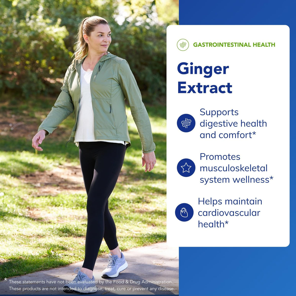 Pure Encapsulations Ginger Extract 120 vegetarian capsules side view highlighting hypoallergenic and gluten free certification