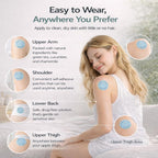 Authentic USA imported AEYURBS bloating relief patches lifestyle view showing the simple application process.