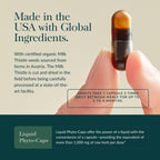 Gaia Herbs Liver Cleanse liquid phyto-capsules outside the bottle close up view