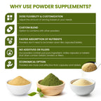 Resealable bag of Powerfoods By Nature Shatavari organic dietary supplement on a clean background