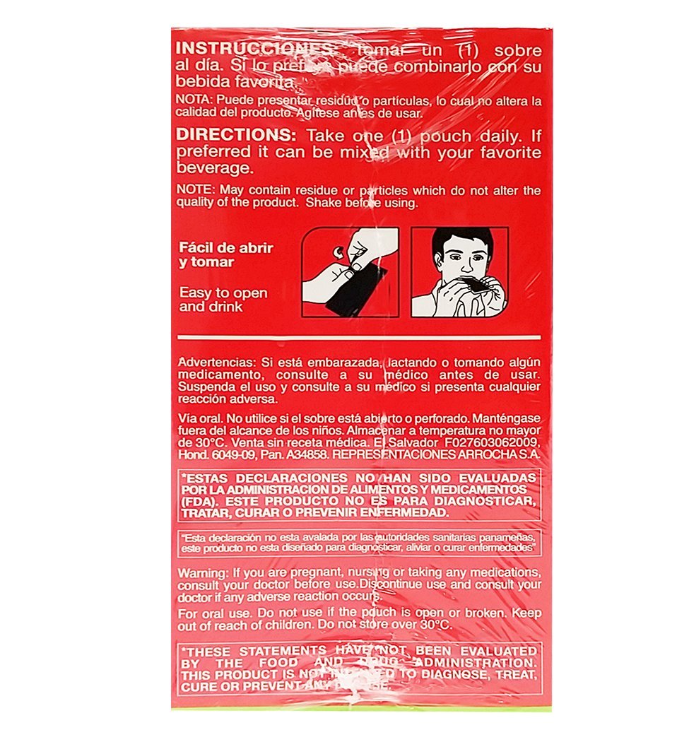 Imported USA brain health supplement pouch pack showing key ingredients list
