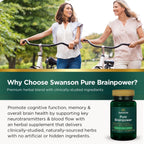 Swanson Pure Science Herbals brain booster bottle for improved mental clarity and memory focus