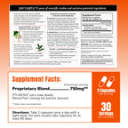 Percepta natural nootropic supplement packaging showing patented cat's claw ingredient details.