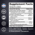 Caffeine free nootropic stack with Ginkgo Biloba and Bacopa Monnieri