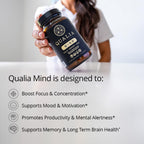 Authentic USA imported Qualia Mind brain performance supplement 32 vegetarian capsules packaging design