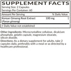 Futurebiotics Korean Panax Ginseng 120 capsules box packaging