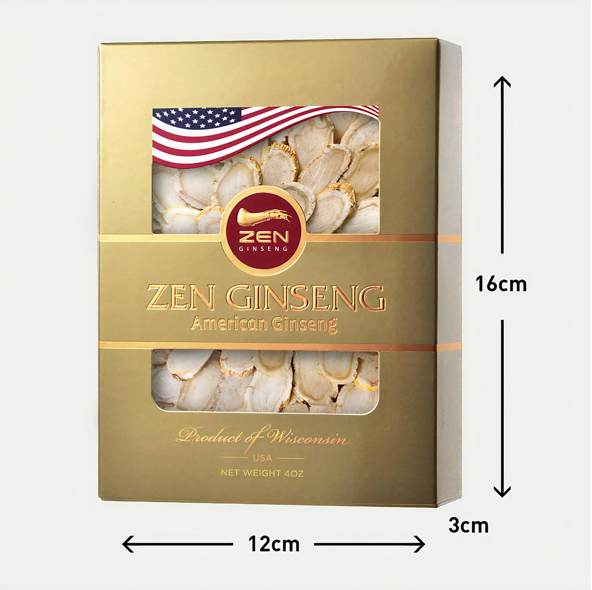 Zen Ginseng 4 Ounce box sides view