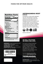Authentic USA imported ashwagandha root powder packaging details