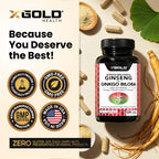 Top view of X Gold Health supplement bottle cap and packaging