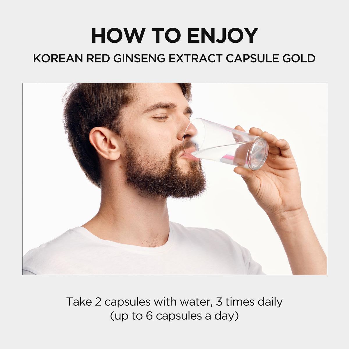 Side profile of premium Korean Red Ginseng extract dietary supplement
