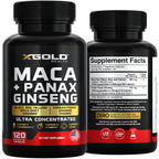 Authentic USA imported X Gold Health Maca Root and Ginseng dietary supplement