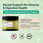 Vinatura goldenseal root supplement container showing nutrition facts and serving size info