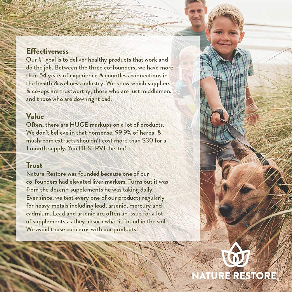 Close up of Nature Restore vegetarian capsules containing premium standardized Gotu Kola herb