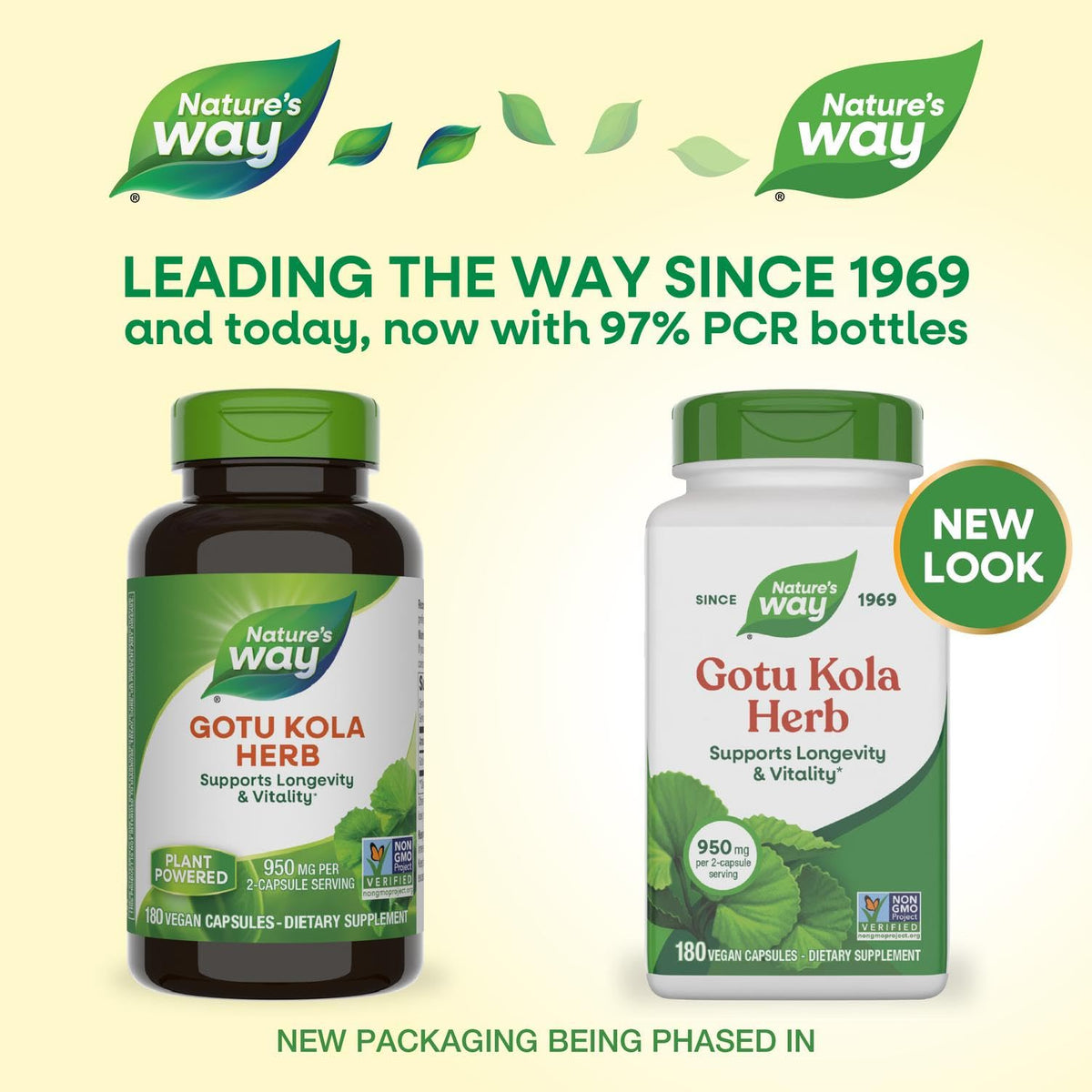 Nature's Way Gotu Kola 180 vegan capsules ingredient list and supplement facts