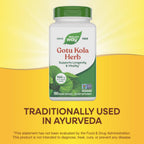Authentic imported Nature's Way Gotu Kola bottle side view showing directions for use