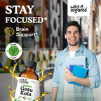 Wild & Organic Centella Asiatica liquid supplement packaging detailing serving size