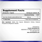 Natarasys Gotu Kola Herb 500mg dietary supplement bottle showing clean formula label