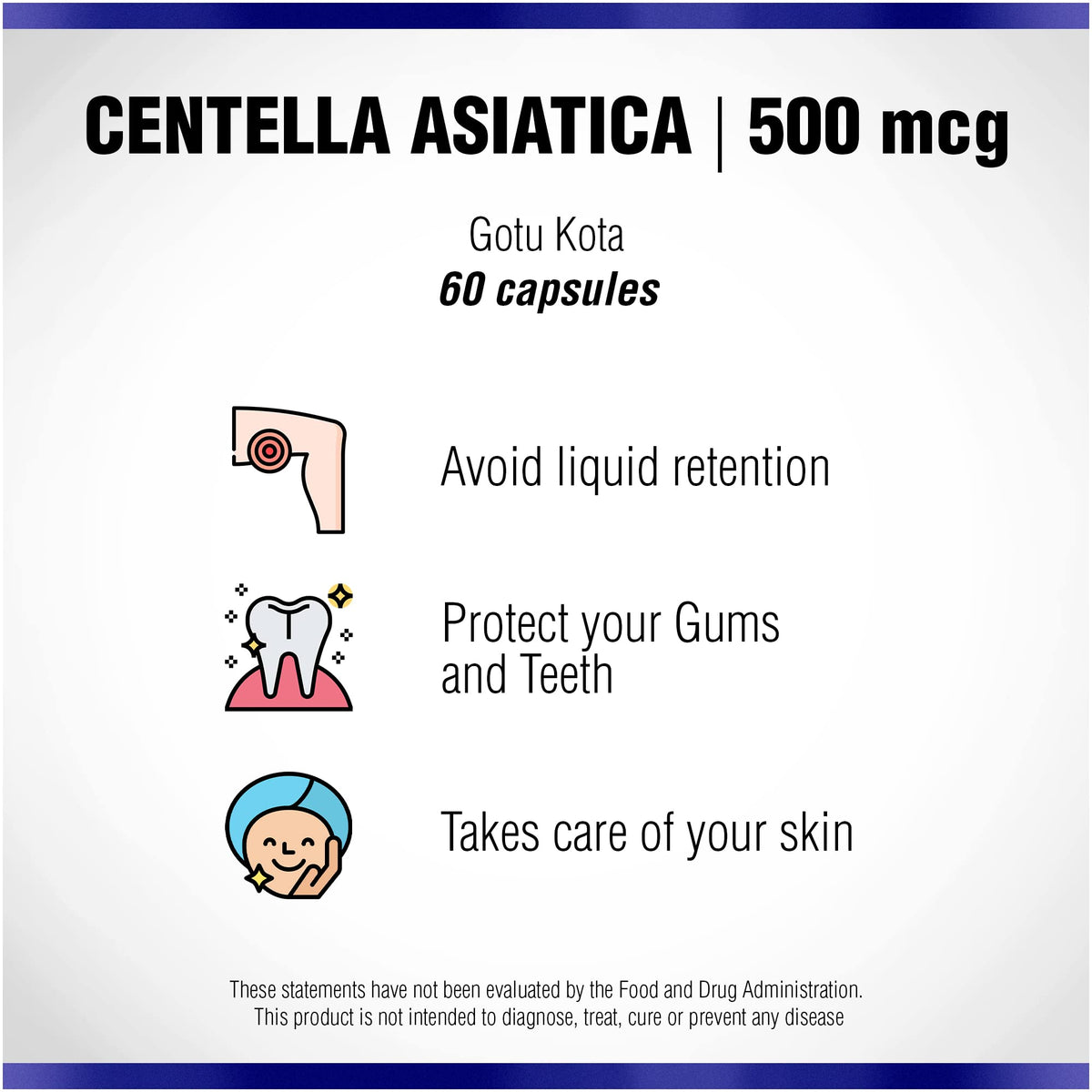 Authentic USA imported Natural Systems Gotu Kola 60 capsules for skin elasticity