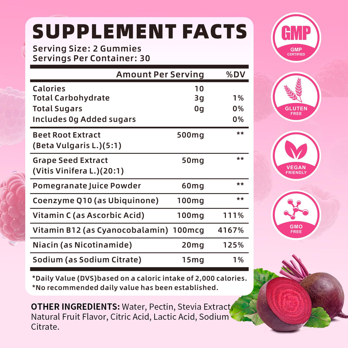 Xiaan beetroot and grape seed extract supplement bottle