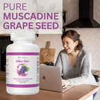 Premium muscadine grape seed antioxidant capsules bottle