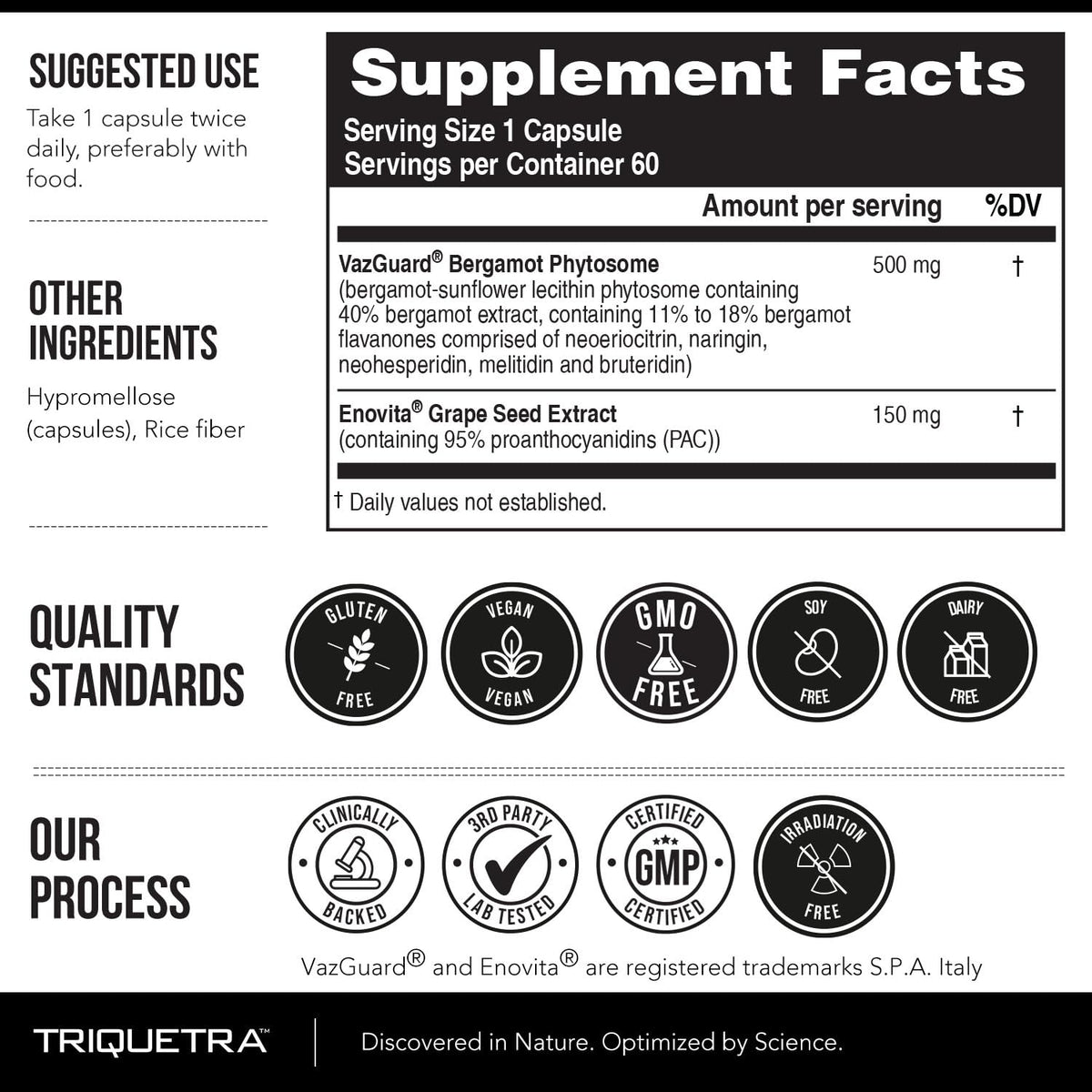 Triquetra Health citrus bergamot 60 capsules bottle