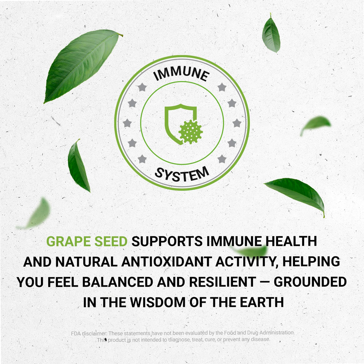 Side profile of Secrets of the Tribe Grape Seed herbal extract