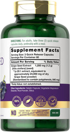 Carlyle Grape Seed Extract antioxidant supplement bottle