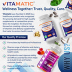 Side profile of Vitamatic Green Tea Extract USA made bottle