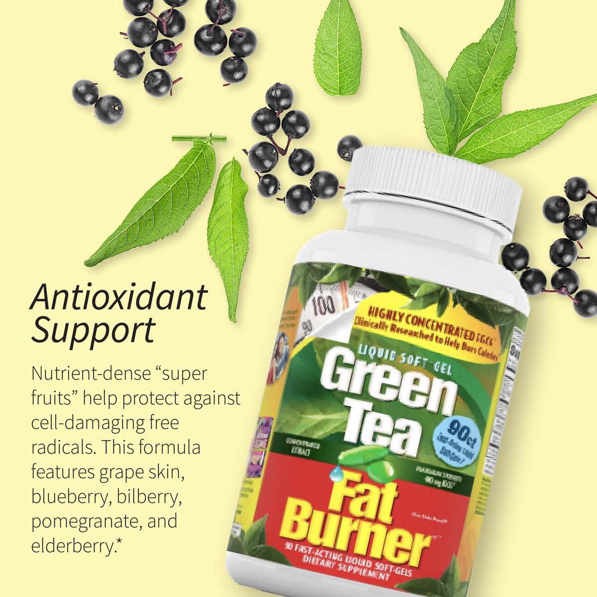 Applied Nutrition Green Tea Fat Burner packaging showing EGCG strength