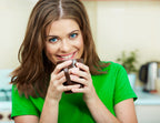 Serving suggestion of hot U.S. Wellness Naturals green tea