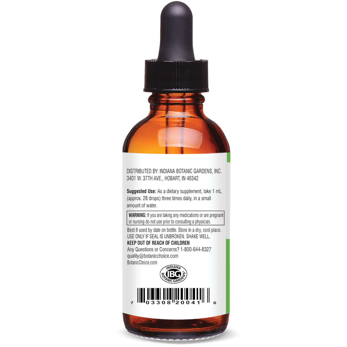 Botanic Choice Gymnema Sylvestre 1 Fluid Ounce package showing supplement facts label