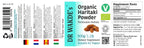 Premium raw and dried Haritaki powder texture close up from DR WAKDE'S