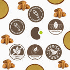 Carmel Organics natural digestive supplement powder package showing non GMO and kosher seals