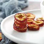Hawthorn fruit slices blended with dried chrysanthemum flowers and goji berries