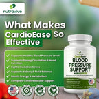 Nutravive cardiovascular wellness dietary supplement bottle angled layout.